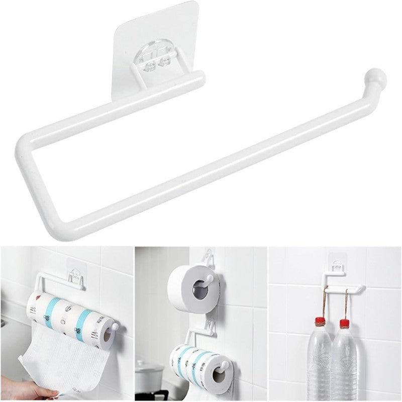 Paper Towel Holder Wall Mount Paper Towel Rack Self Adhesive Under Cabinet Paper Towel Holder 11.2 Inch Toilet Paper Holder for Kitchen Bathroom Cabinets