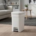 Pedal Rubbish Bin with Soft Close Lid and Press-Top Opening for Kitchen and Bathroom