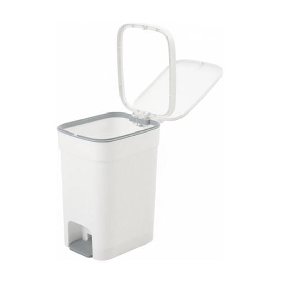 Pedal Rubbish Bin with Soft Close Lid and Press-Top Opening for Kitchen and Bathroom