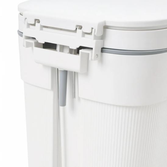 Pedal Rubbish Bin with Soft Close Lid and Press-Top Opening for Kitchen and Bathroom