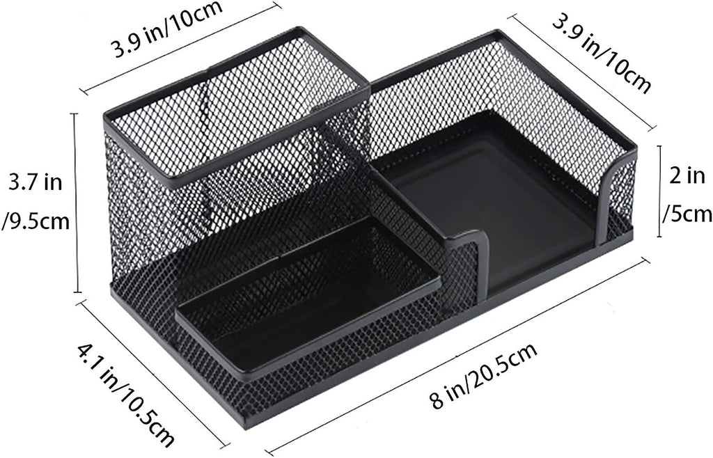 Metal Mesh Desk Supply Organizer Office Supply Caddy Pen Holder Desktop Storage Organizer