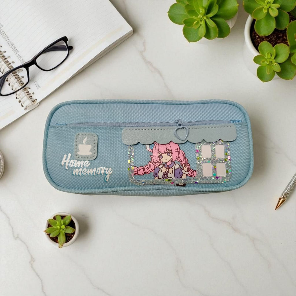 Cartoon Pencil Pen Box Case, Primary Junior High School Boys Girls Students Pouch Bag