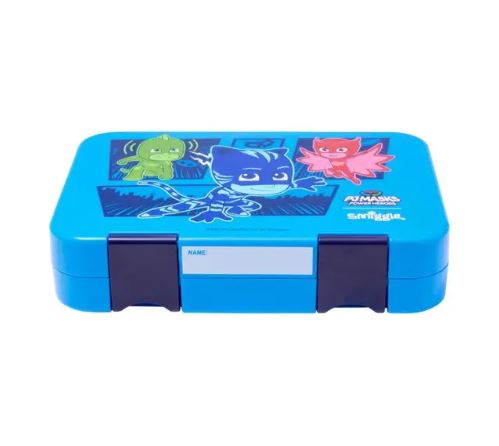 Smiggle Pj Masks Power Heroes Happy Bento Lunch Box, 4 Compartment Bento Lunch Box