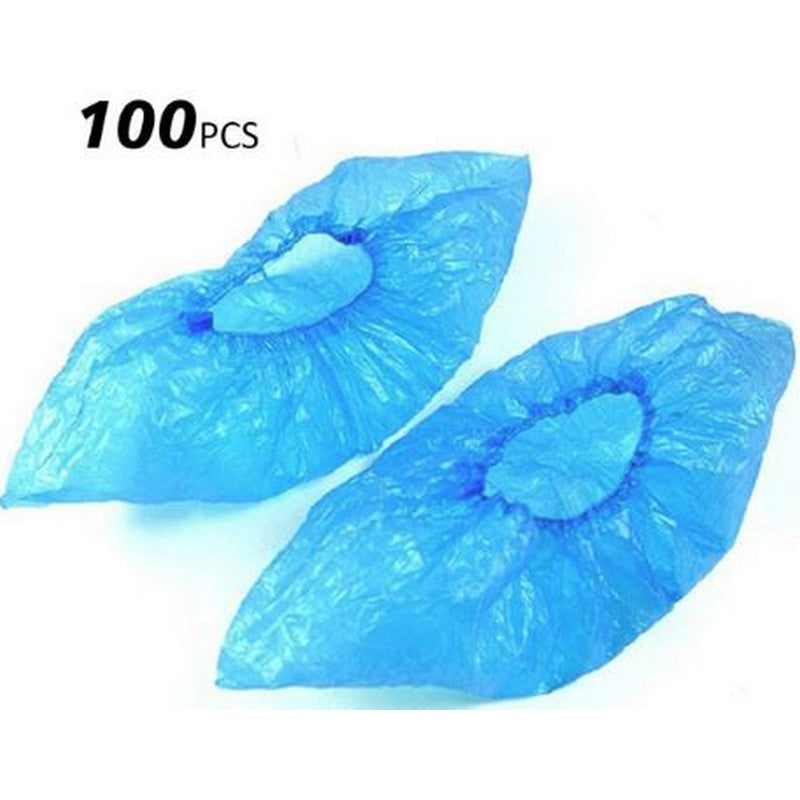Disposable Waterproof Plastic Shoe Cover 50 Pairs - PACK OF 100 Pcs