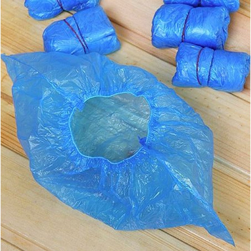 Disposable Waterproof Plastic Shoe Cover 50 Pairs - PACK OF 100 Pcs
