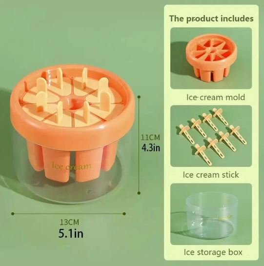 Homemade Popsicle Frozen Ice Cream Molds Tray, Reusable Ice Pop Makers, Mini Popsicle Mold