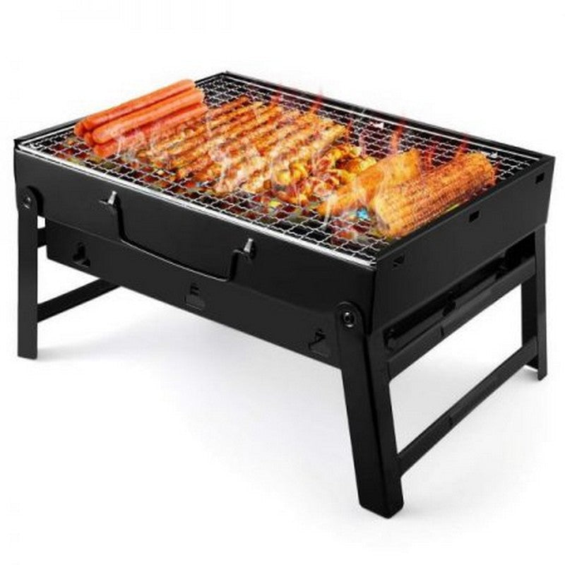 Portable Charcoal BBQ Grill – Folding Barbecue Grill for Outdoor Cooking – Black – Best for Picnic & Camping in Pakistan