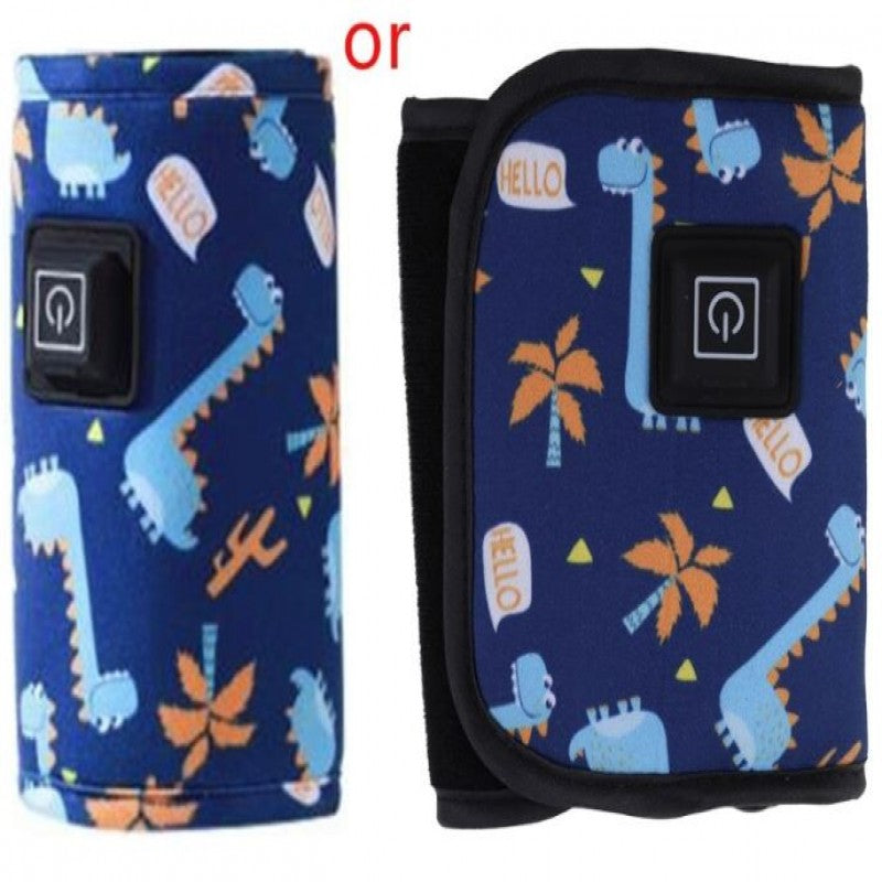 Portable USB Baby Bottle Warmer - Travel Milk Warmer Baby Feeding Bottle Warmer - Heating Thermostat Food Warmer