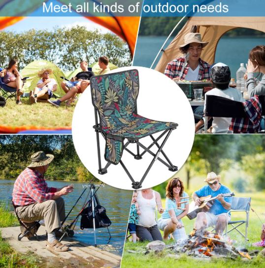 Portable Waterproof Fishing Folding Chair, Outdoor Camping Chair for Fishing Beach
