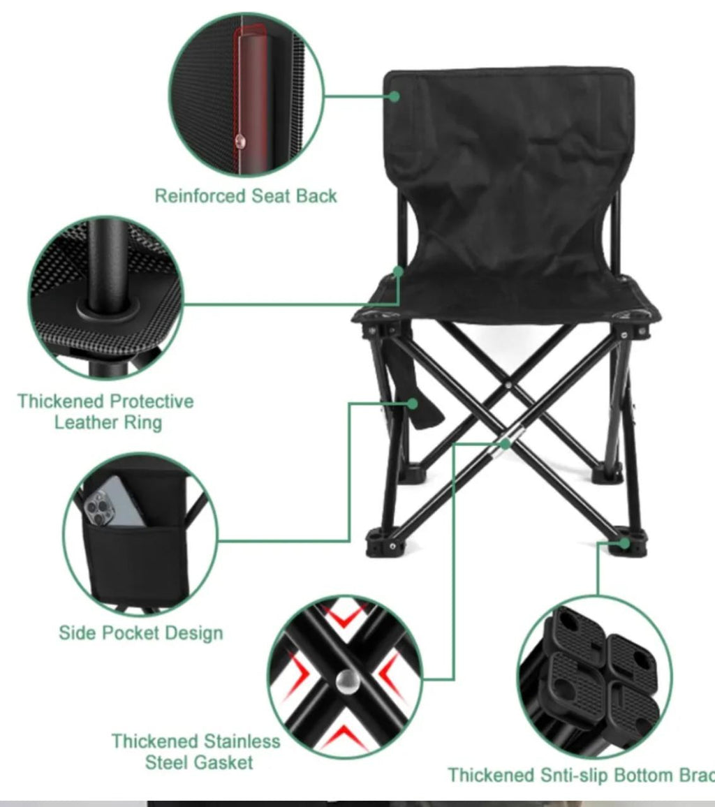 Portable Waterproof Fishing Folding Chair, Outdoor Camping Chair for Fishing Beach
