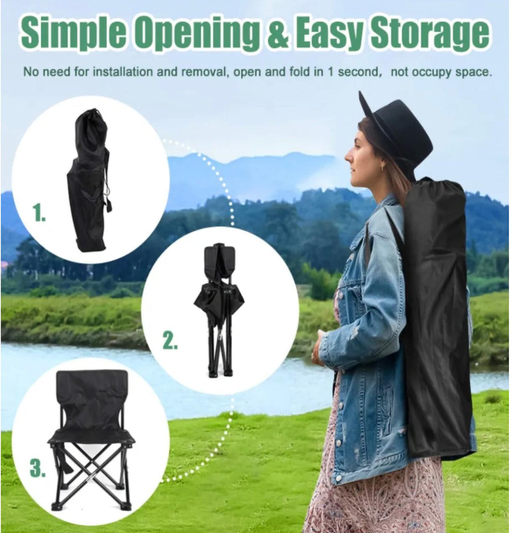 Portable Waterproof Fishing Folding Chair, Outdoor Camping Chair for Fishing Beach