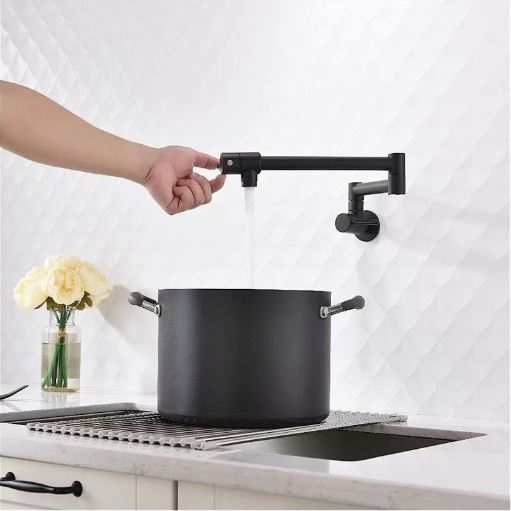 Pot Filler Kitchen Faucet Double-Handle Wall Mount