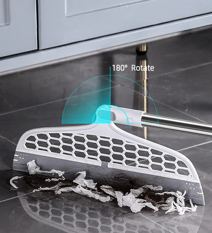 Premium 180° Rotatable Floor Scraper – 36cm Wide Head (Milk White)