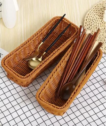 Ratan Cutlery Organizer Basket