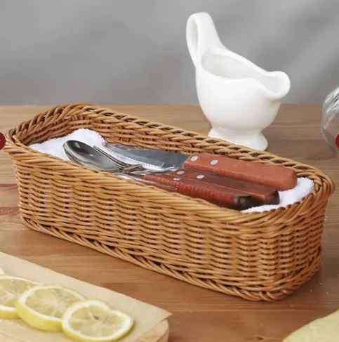 Ratan Cutlery Organizer Basket