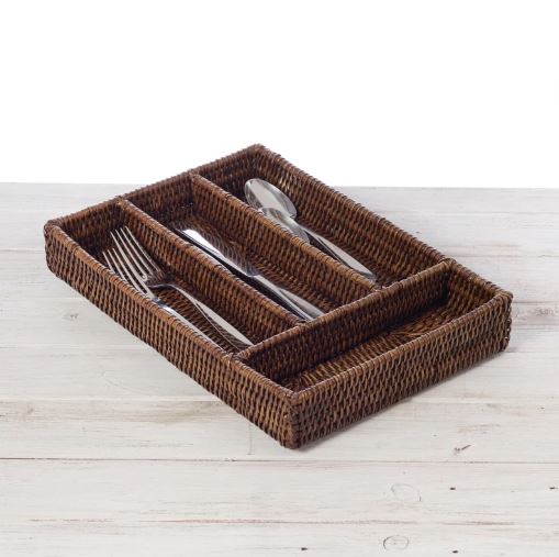 Rattan Cutlery Organiser