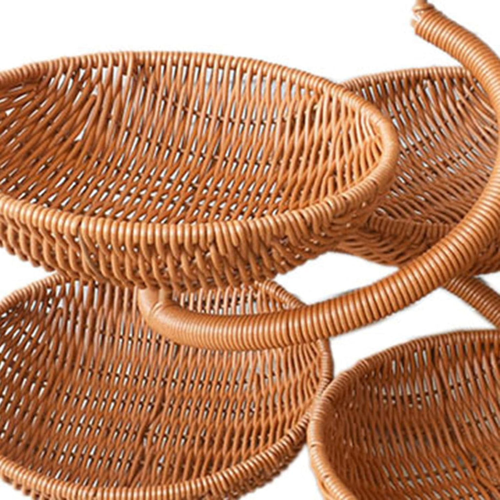 Fruit Basket Display Multipurpose Creative Rattan Display Stand for Fruits And Vegetables Storage Basket