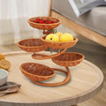 Fruit Basket Display Multipurpose Creative Rattan Display Stand for Fruits And Vegetables Storage Basket