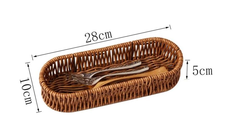 Multipurpose Imitation Rattan Oval Bread Basket