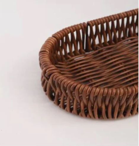 Multipurpose Imitation Rattan Oval Bread Basket
