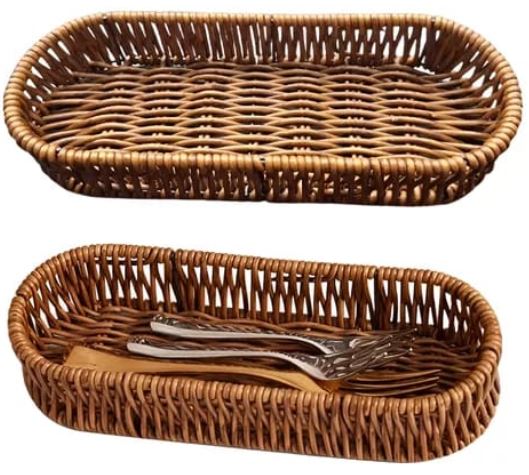 Multipurpose Imitation Rattan Oval Bread Basket