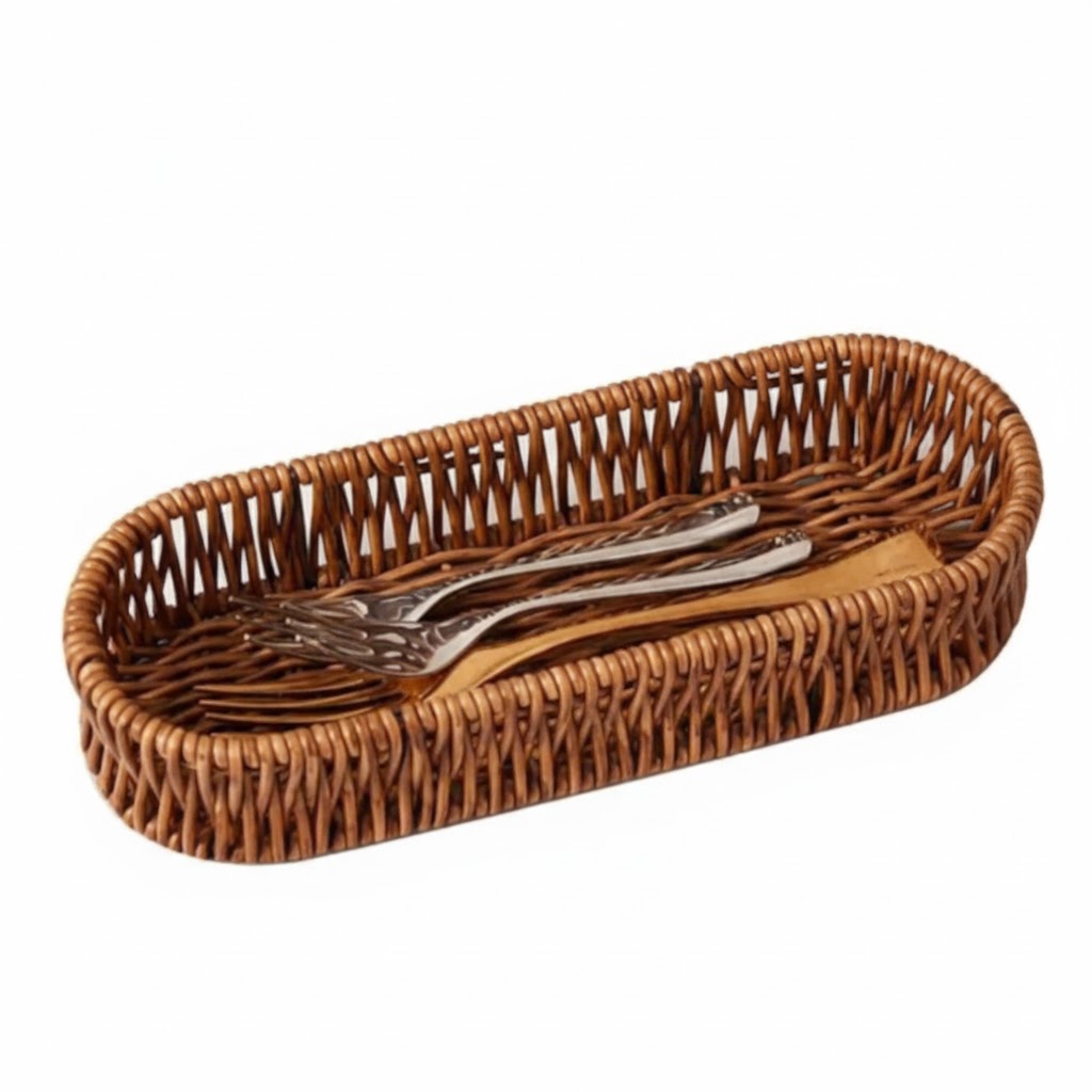 Multipurpose Imitation Rattan Oval Bread Basket