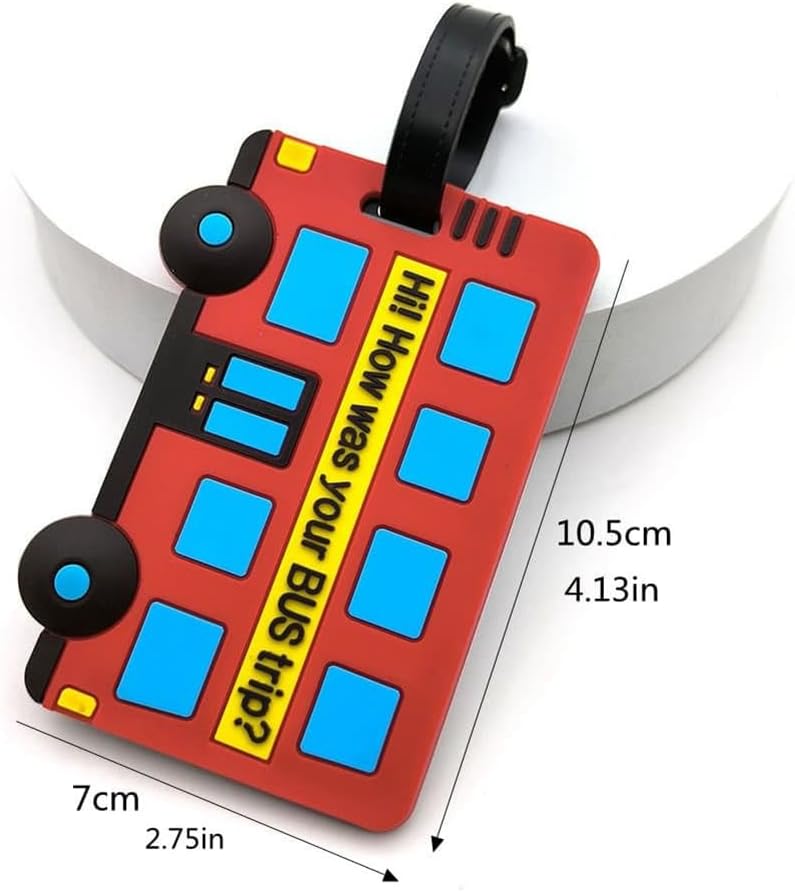 1pc Colorful Flexible PVC Travel ID Labels Name Card Holder, Secure Suitcase Luggage Tags