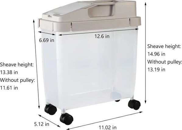 10Kg Rice Container Storage Box With Wheels