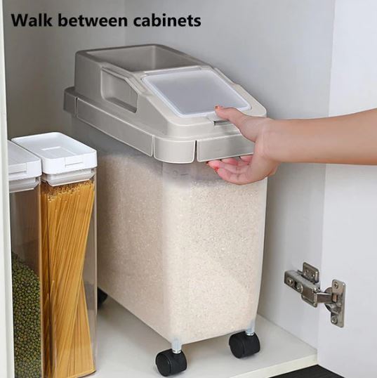 10Kg Rice Container Storage Box With Wheels