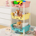 Adorable 3-Tier Rolling Storage Cart for Kids' Toys