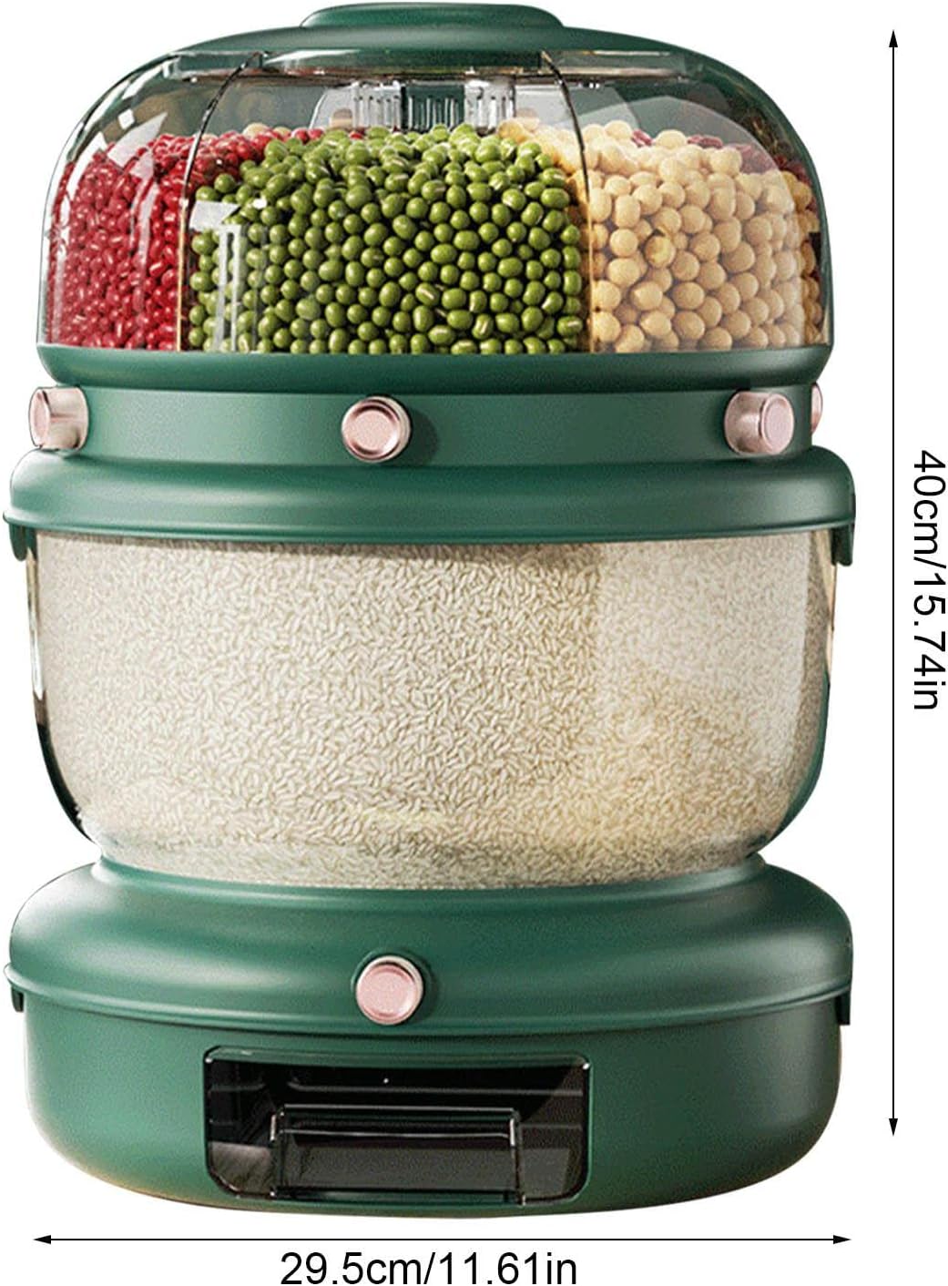 Rotatable Rice Dispenser - Rice Storage Container, Household Grain Dispenser Bucket