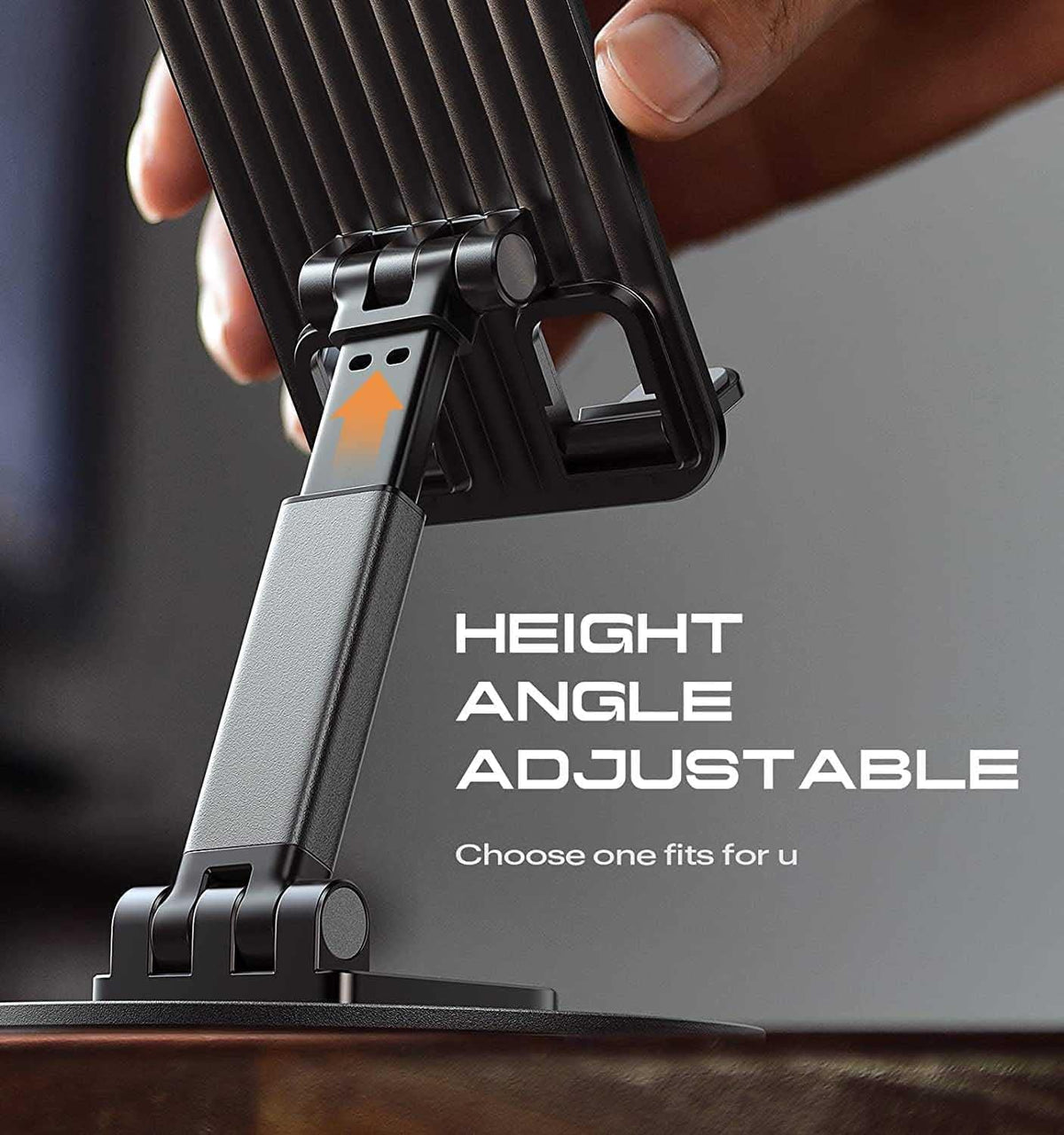 360 Rotatable & Foldable Tablet Stand Mobile Stand & for Kindle, ipad, Stable Base | Adjustment of Height & Angle, for Classes, Calls, Gaming & Videos