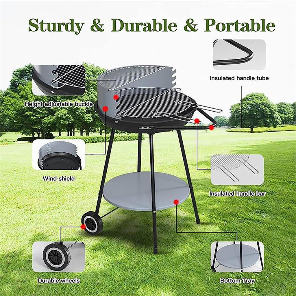 Open Grill Outdoor Portable Grill Round BBQ Plate