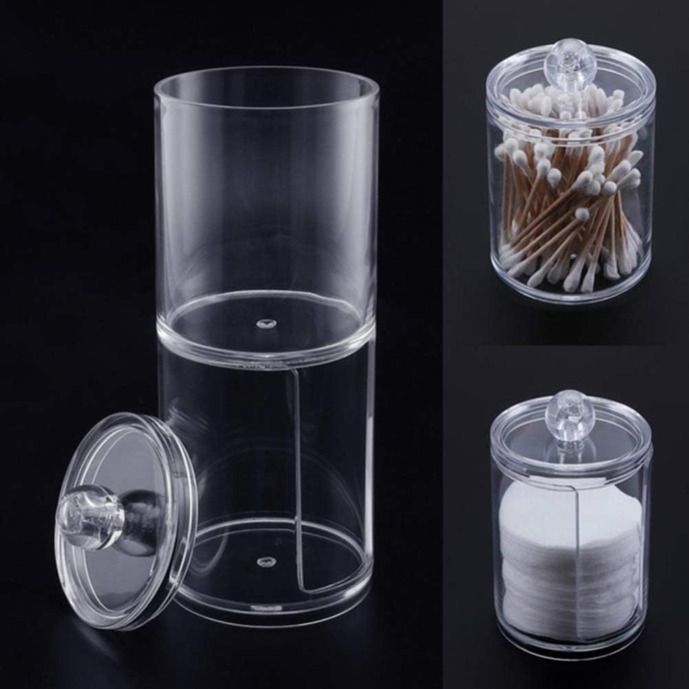 Dual-Tier Acrylic Storage Organizer for Cotton Swabs and Pads