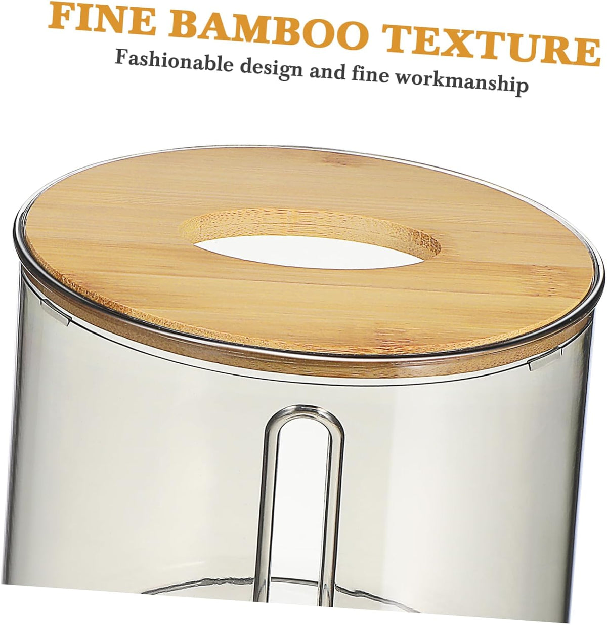 Round Tissue Box Holder Side Draw Napkin Dispenser Office and Home Paper Towel Container