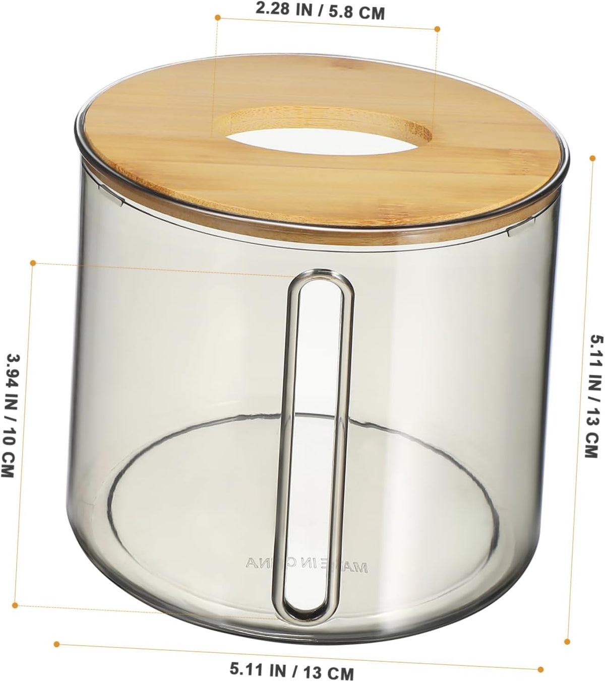 Round Tissue Box Holder Side Draw Napkin Dispenser Office and Home Paper Towel Container