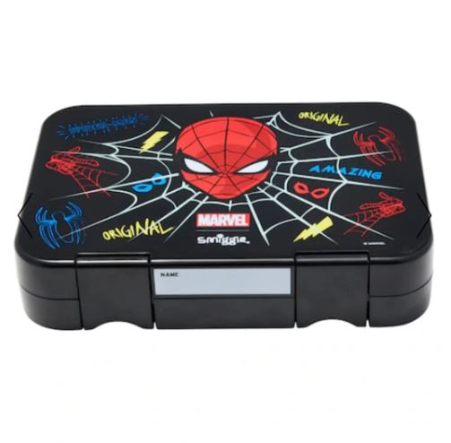 Smiggle - 4 Compartment Original Spiderman Bento Lunch Box for Kids