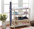Shoe Rack, Plastic Shoe Storage Rack With Umbrella Stand