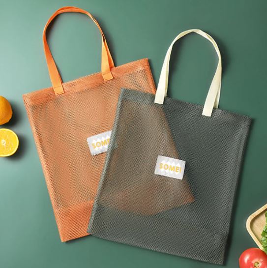 Shopping Bag Long Handle Portable/Washable Reusable Net Shopping Tote String Bag Organizer For Grocery
