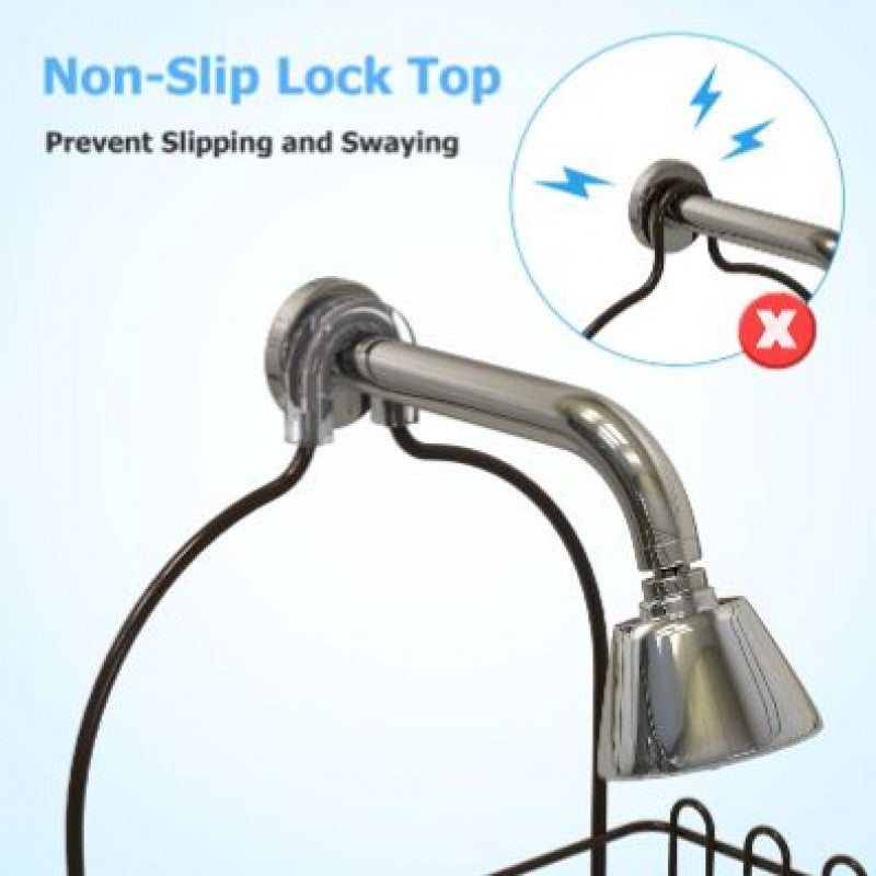 Shower Head Caddy Over Shower Head Stainless and Waterproof Shower Caddy Bathroom Storage No Drilling