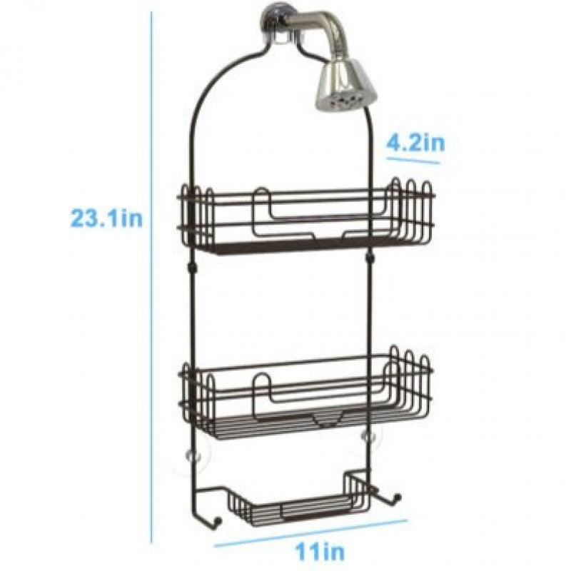 Shower Head Caddy Over Shower Head Stainless and Waterproof Shower Caddy Bathroom Storage No Drilling