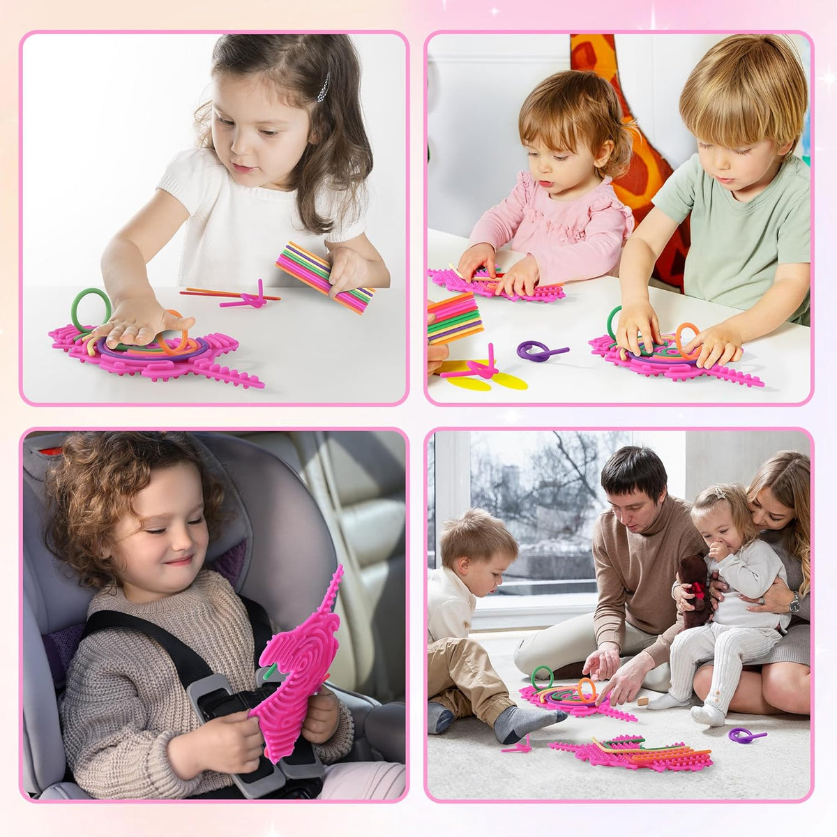 Silicone Calm Down Activity Board Fidget Toy, Silicone Fidget Toy for 3+ Kids