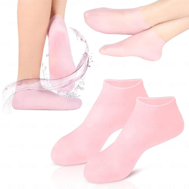 1 Pair Silicone Socks Silicone Gel Sock Silicone Moisturizing Sock Silicone Heel Sock