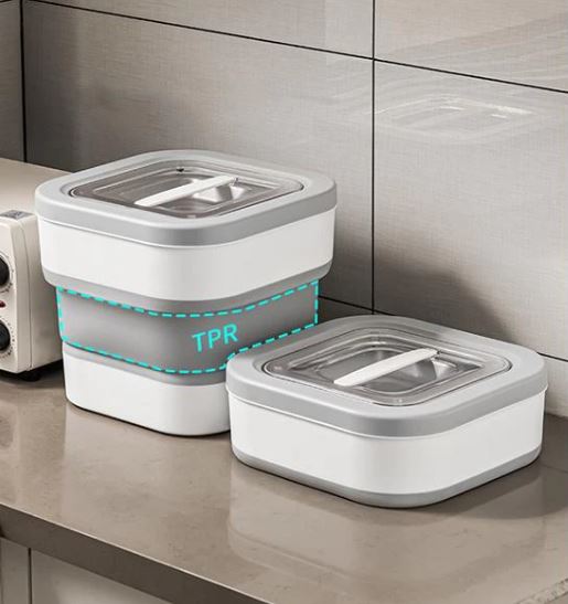 Silicone Rice Storage Box Rice Dispenser Rice Container Grain Storage Jar Kitchen Organizer