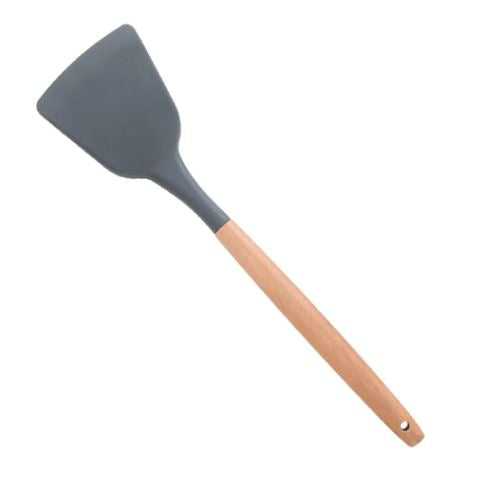 Silicone Spatula Wooden Handle, Silicone Cooking Utensils Cookware for the Kitchen