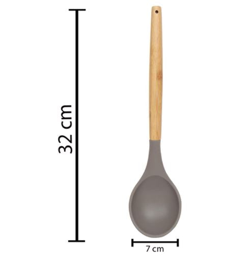 Silicone Spoon Wooden Handle Silicone Cooking Utensils