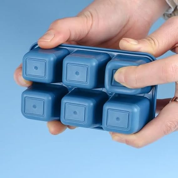 (Pack of 2) Mini Silicone Ice Cube Tray with Lid