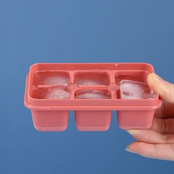 (Pack of 2) Mini Silicone Ice Cube Tray with Lid