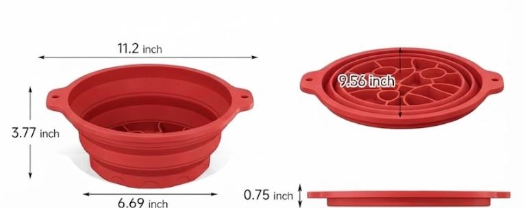 Silicone Ice Cube Bowl for Ice Facial & Cold Therapy, Foldable Facial Ice Bath with Built-in Icetray