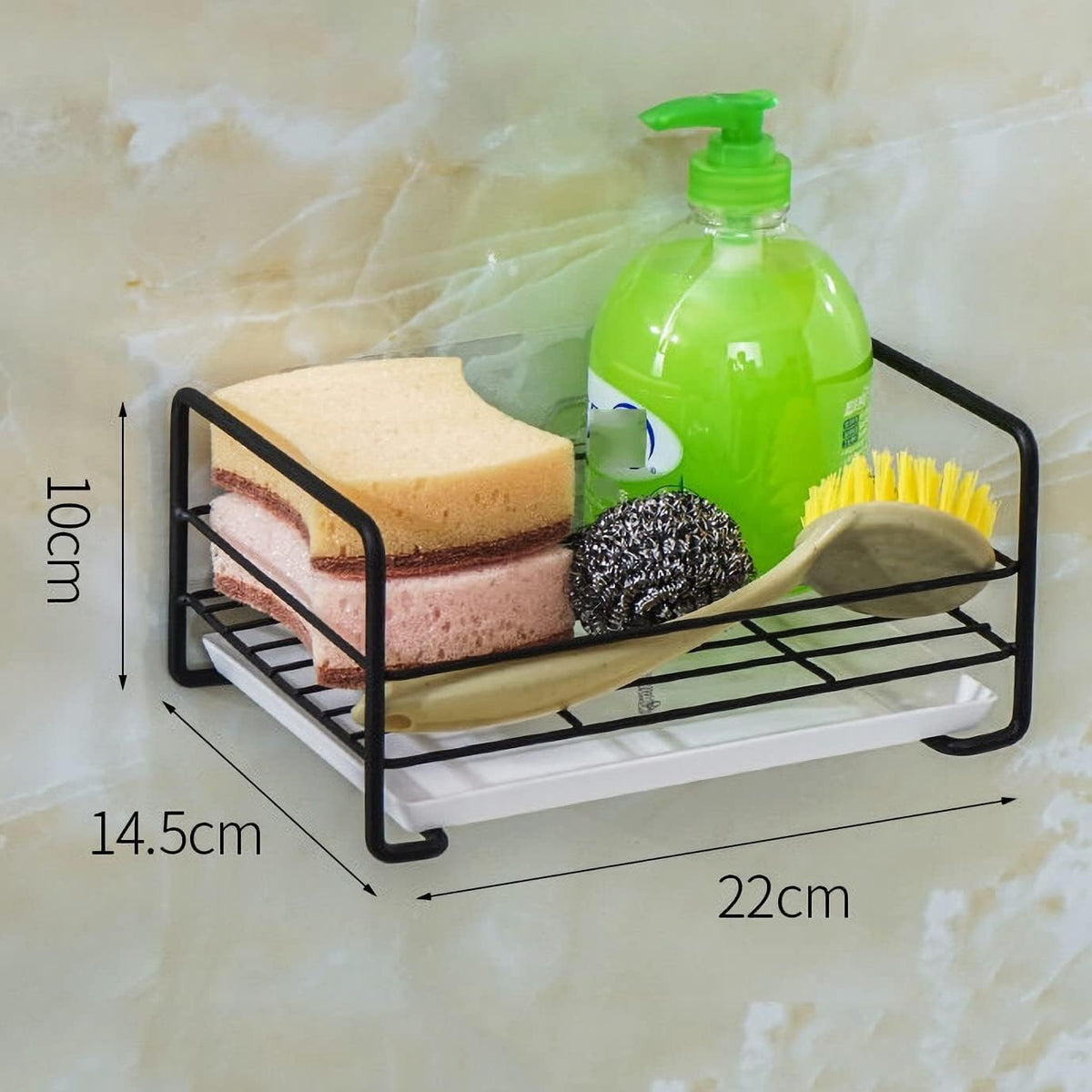 Multifunctional Kitchen Sink Organizer, Stainless Steel Sink Organizer Sponge Holder